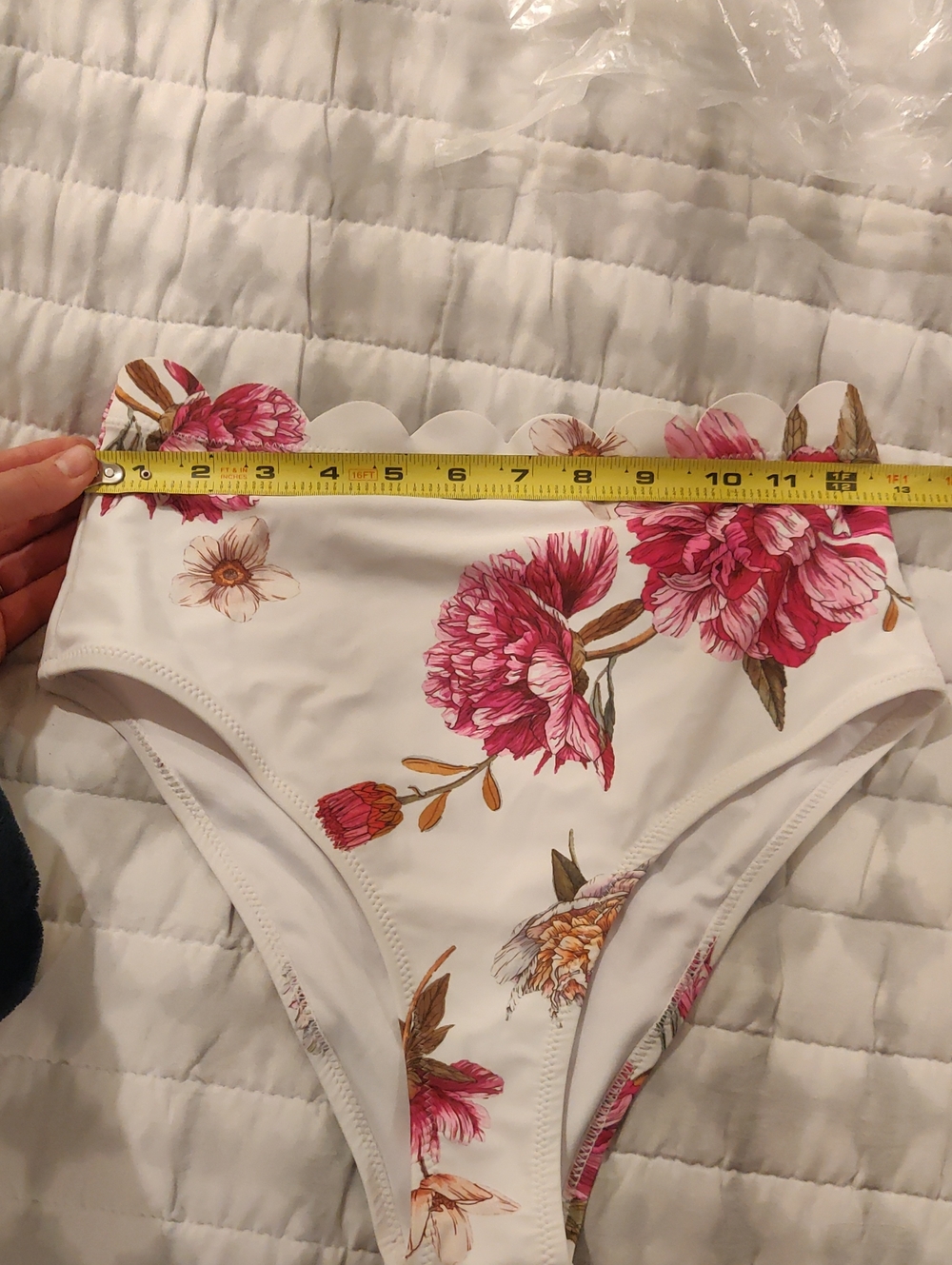 New!Cupshe High Waist Floral Bikini Bottom Summer Beach Y2K Cottagecore Girlhood - Picture 6 of 7